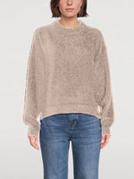 Women's Crew Neck Ribbed Sweater