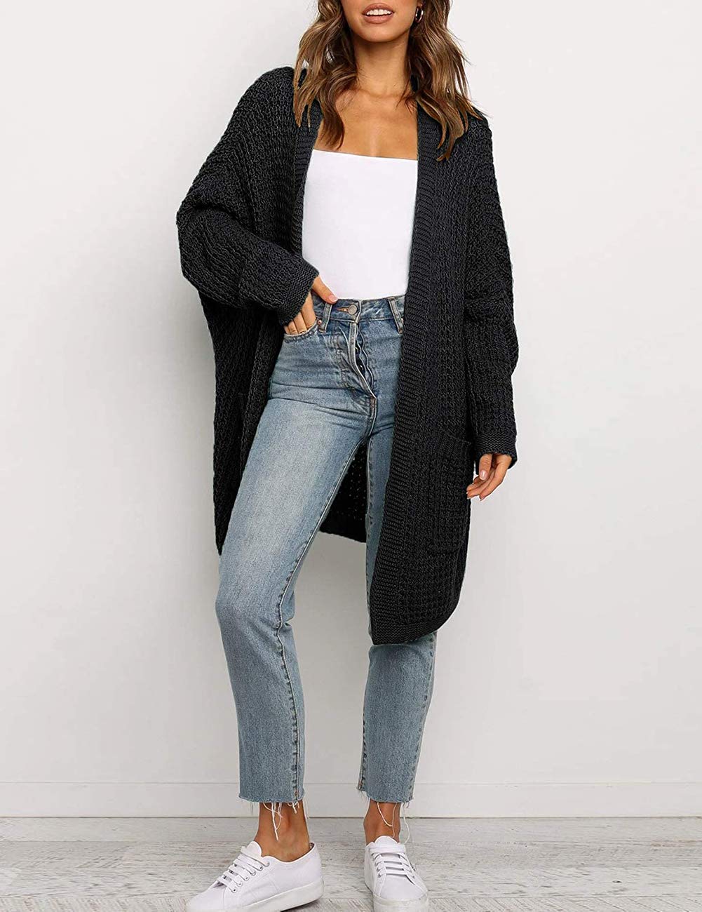 OversizedPockets Sweater Coat
