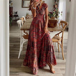 Women's V-neck Bohemian Long Dress