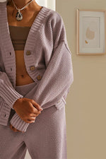 New Soft Ribbed Knit Set