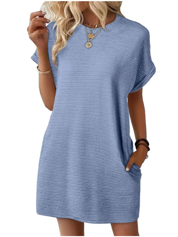 Women's Lightweight Summer T-shirt Dress with Pockets