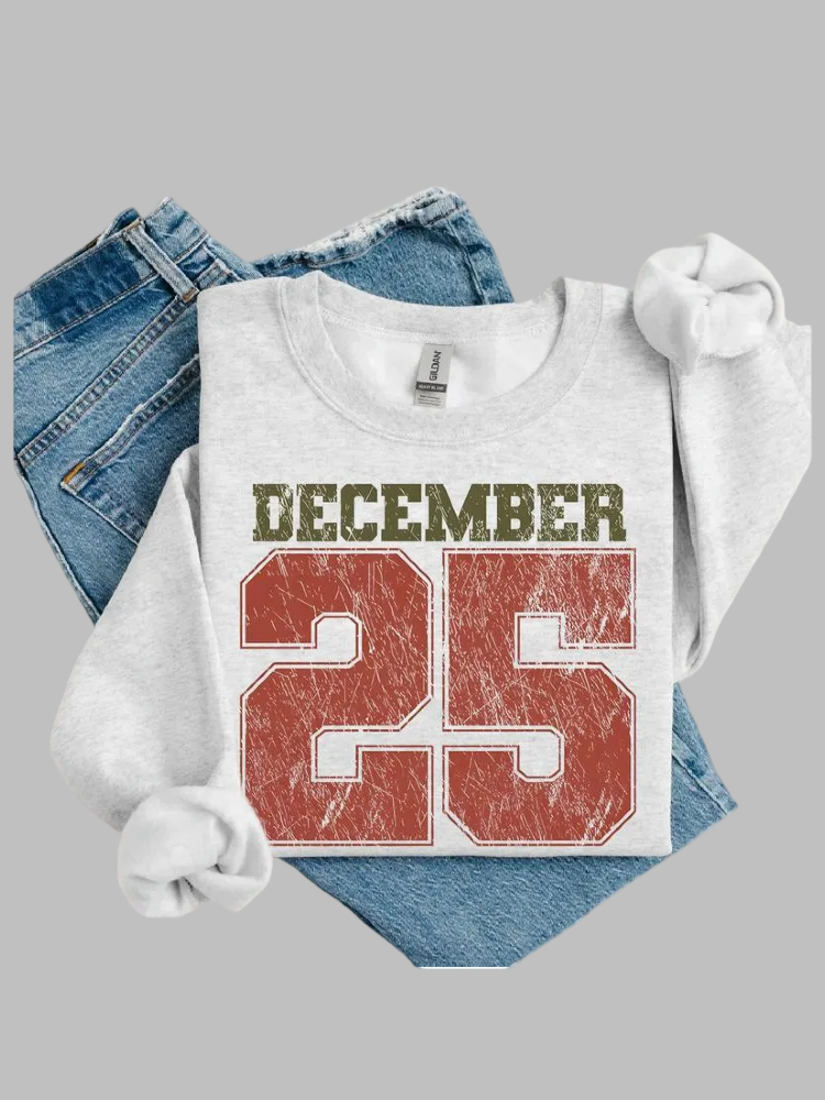 December 25 Retro Christmas Sweatshirt
