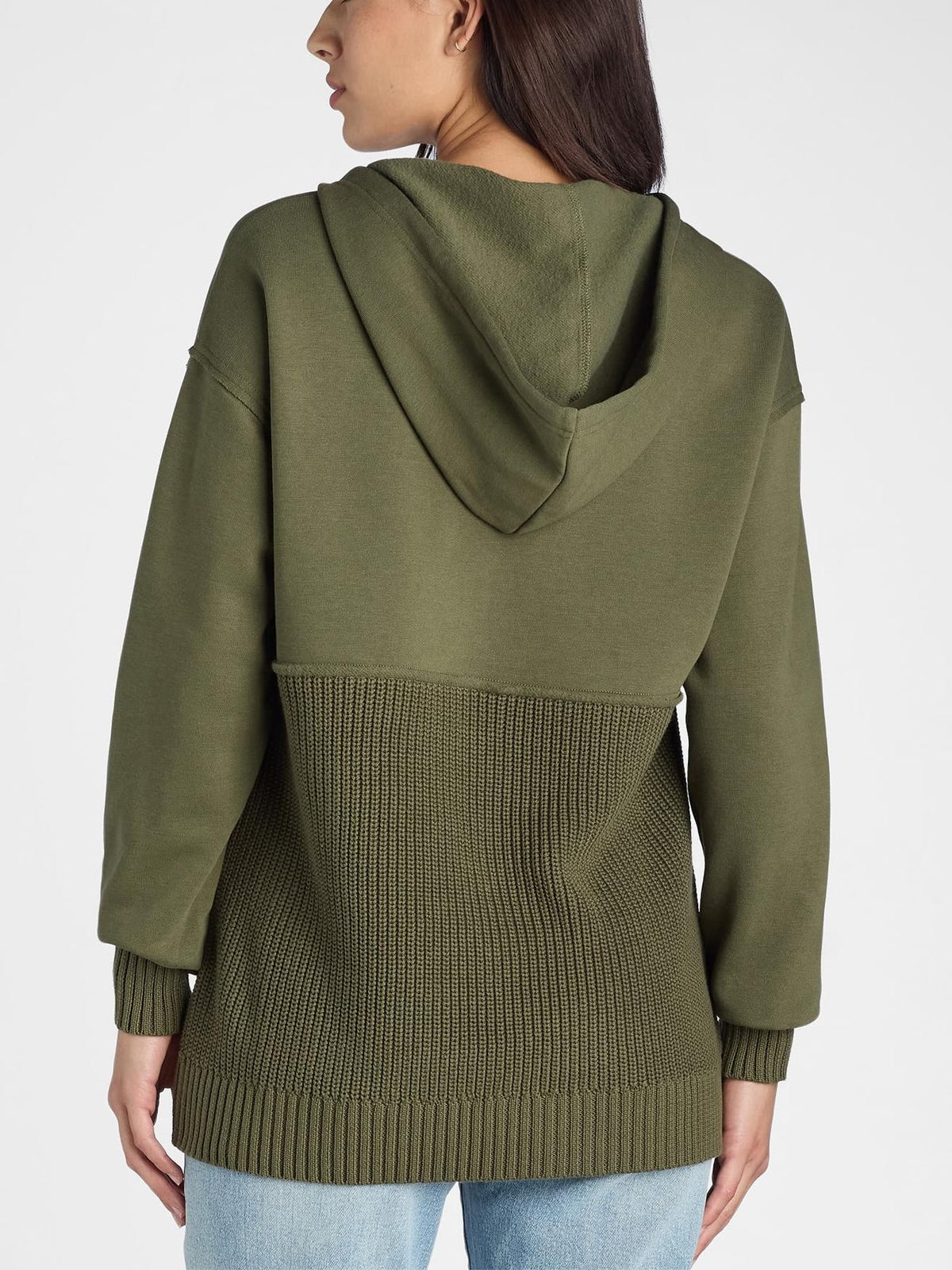Women's Casual Mix Media Hoodie