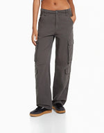 Adjustable Multi-pocket Twill Cargo Trousers