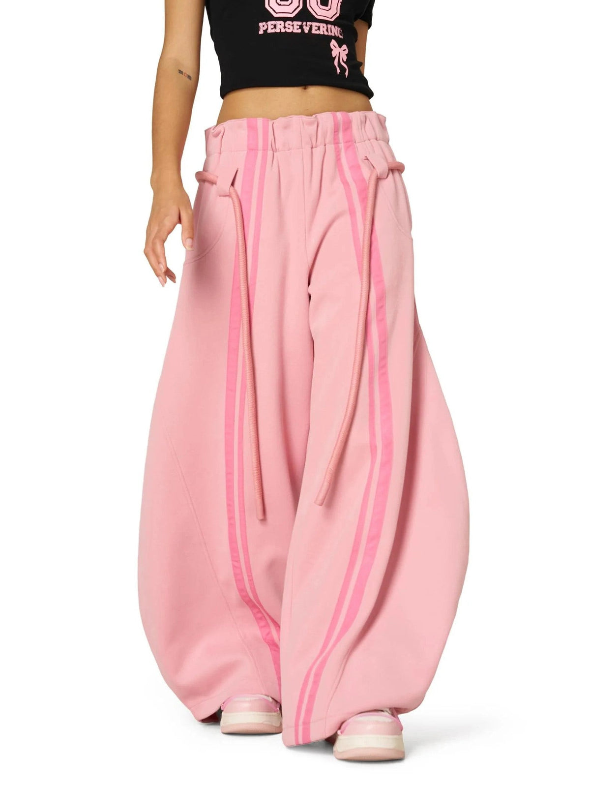 Women's Striped Bucket Pants