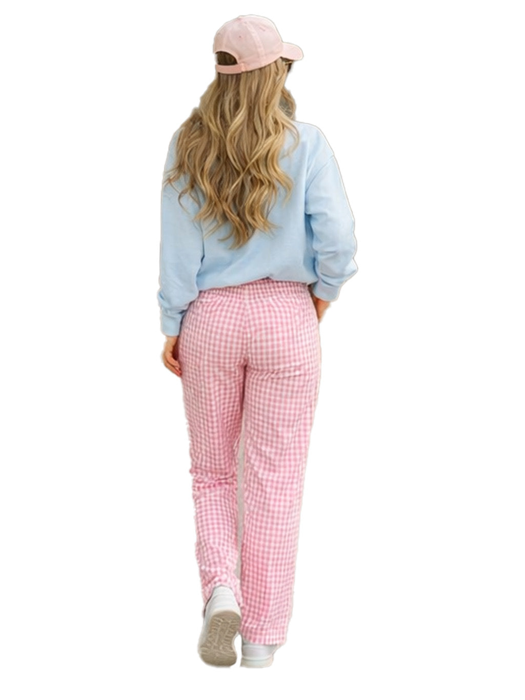 Women's Valentine's Gingham Wide-Leg Pants