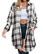 Women's Button Down Plaid Flannel Shirts