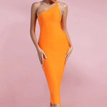 Women's One Shoulder Bandage MidiDress