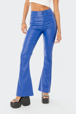 Faux Leather Flare Pants