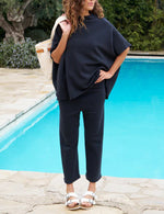 Women's Casual Batwing Sleeve Pullover Top and Wide Leg Set