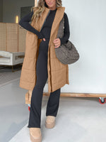 Women's Oversized Zipper Long Vest