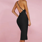 Women's One Shoulder Bandage MidiDress