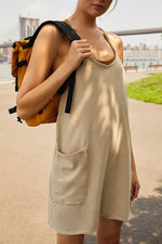 Summer Short Jumpsuit with Pockets