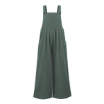 Pocketed Cotton And Linen Breathable Wide Leg Pants