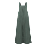 Pocketed Cotton And Linen Breathable Wide Leg Pants