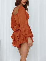 Long Sleeves Ruffle Layer Romper