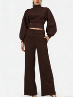 Women's Turtleneck Casual Two-Piece Set