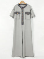 Women's Contrast Color Cozy Jumpsuit