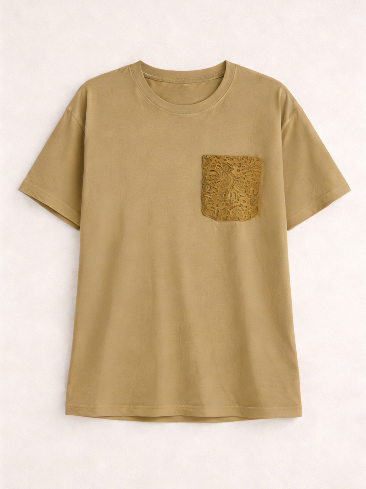 Women's Lace Pocket Versatile T-Shirt