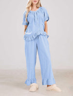 Women's2 Piece Gingham Pajama Set