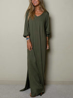 Women Casual V-neck Maxi Dress