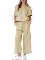 Women's Two Piece Textured Sports Casual Suit