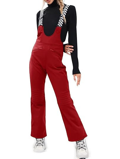 Women's Insulated Waterproof Windproof Snow Bib Overalls