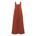 Pocketed Cotton And Linen Breathable Wide Leg Pants