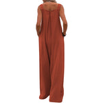 Pocketed Cotton And Linen Breathable Wide Leg Pants