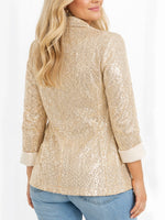 Women's Glittering Sequin Blazer Jacket