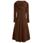 Hooded High Low Drop Shoulder Longline Sweater