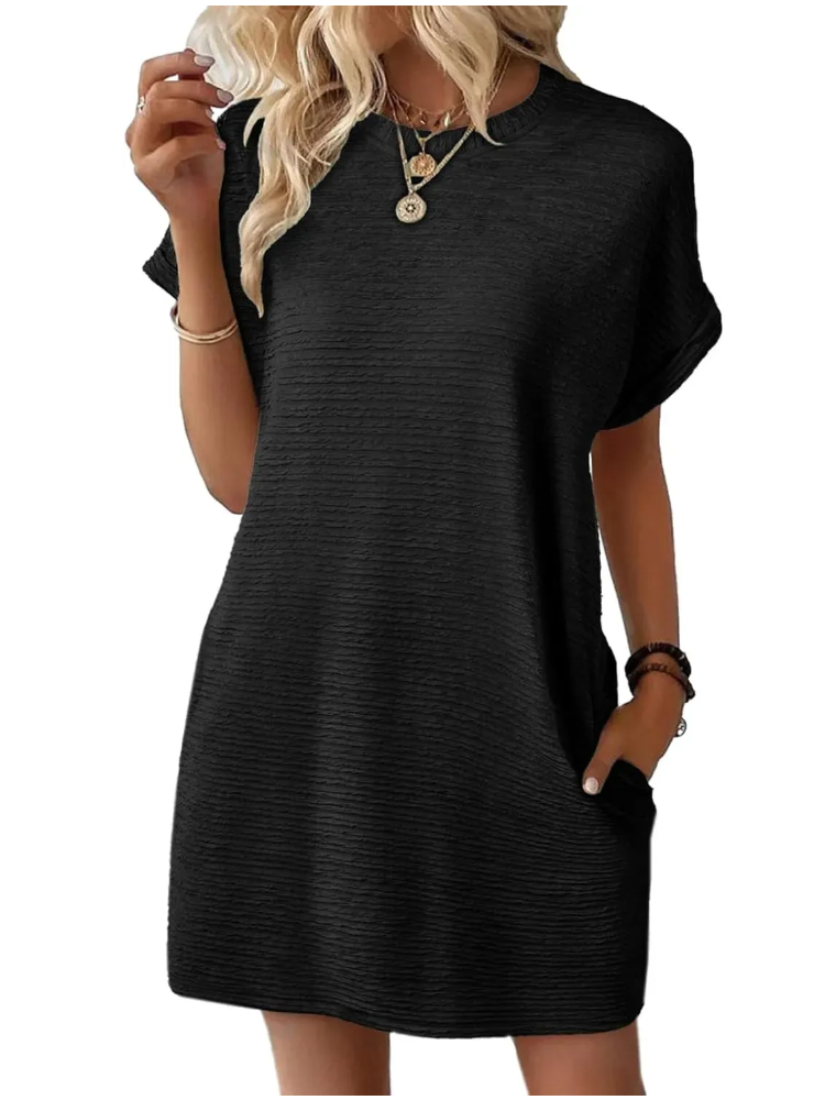Women's Lightweight Summer T-shirt Dress with Pockets