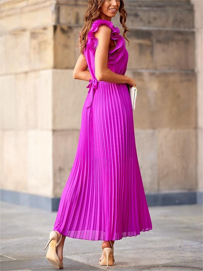 Women's Pleated Maxi Dress