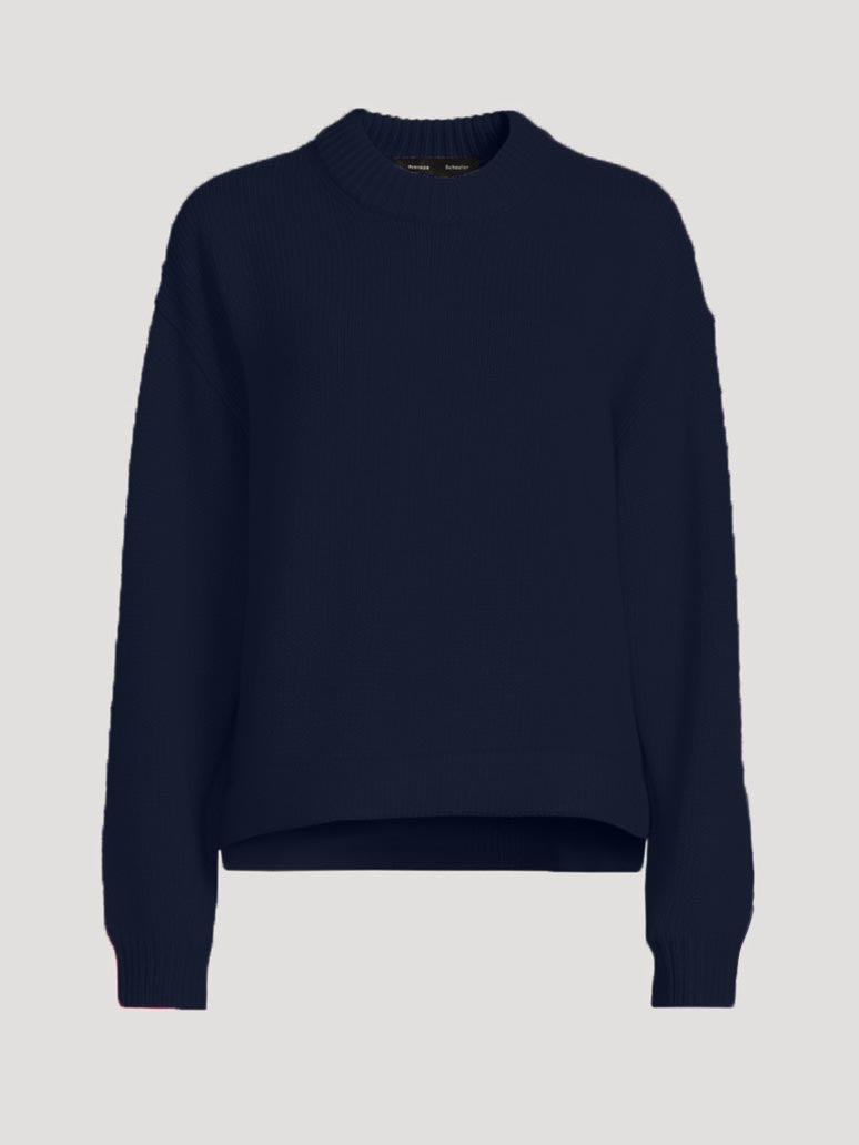 Women's Crew Neck Ribbed Sweater