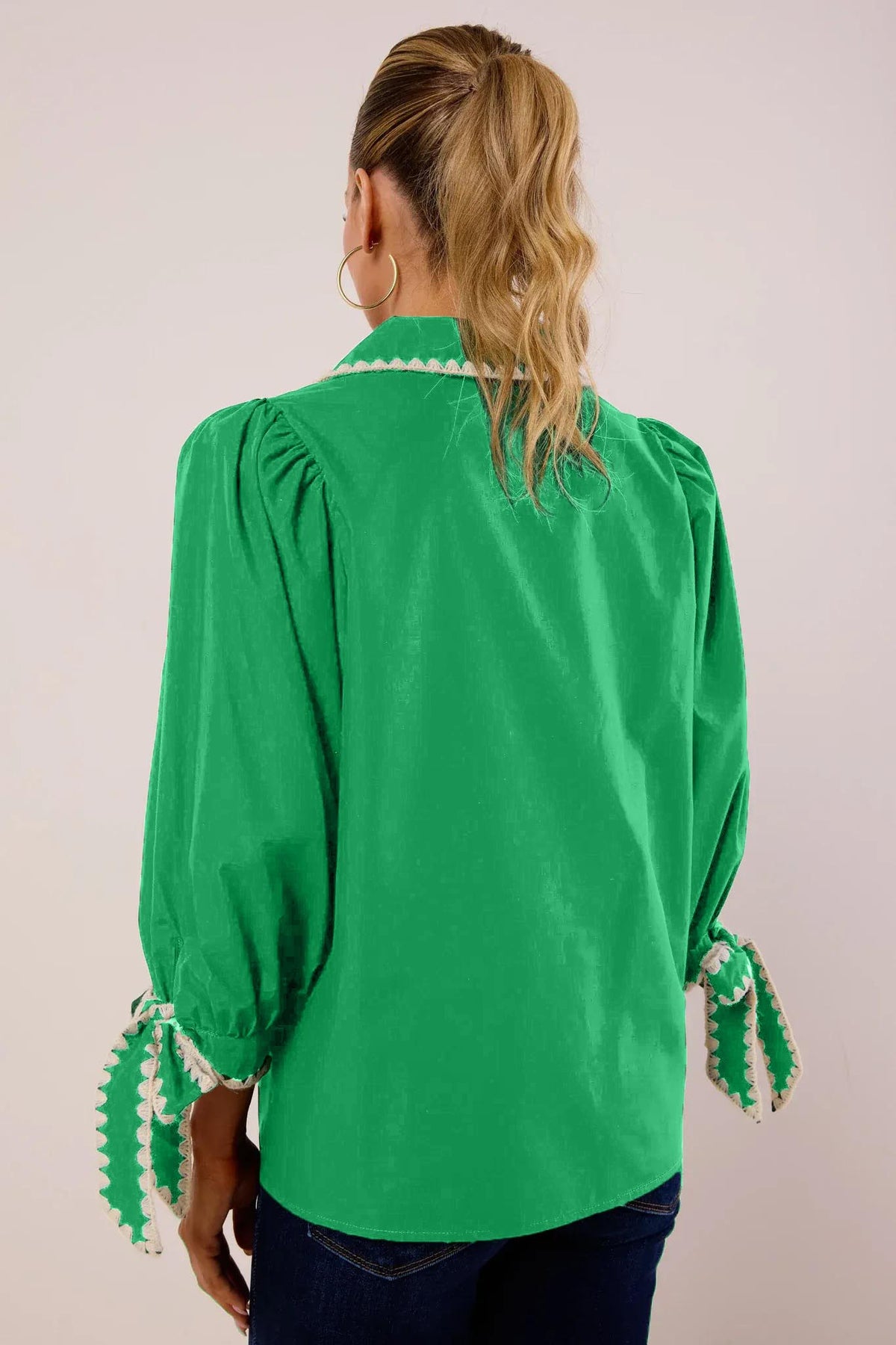 Women's Cute Bow Long Sleeve Shirt