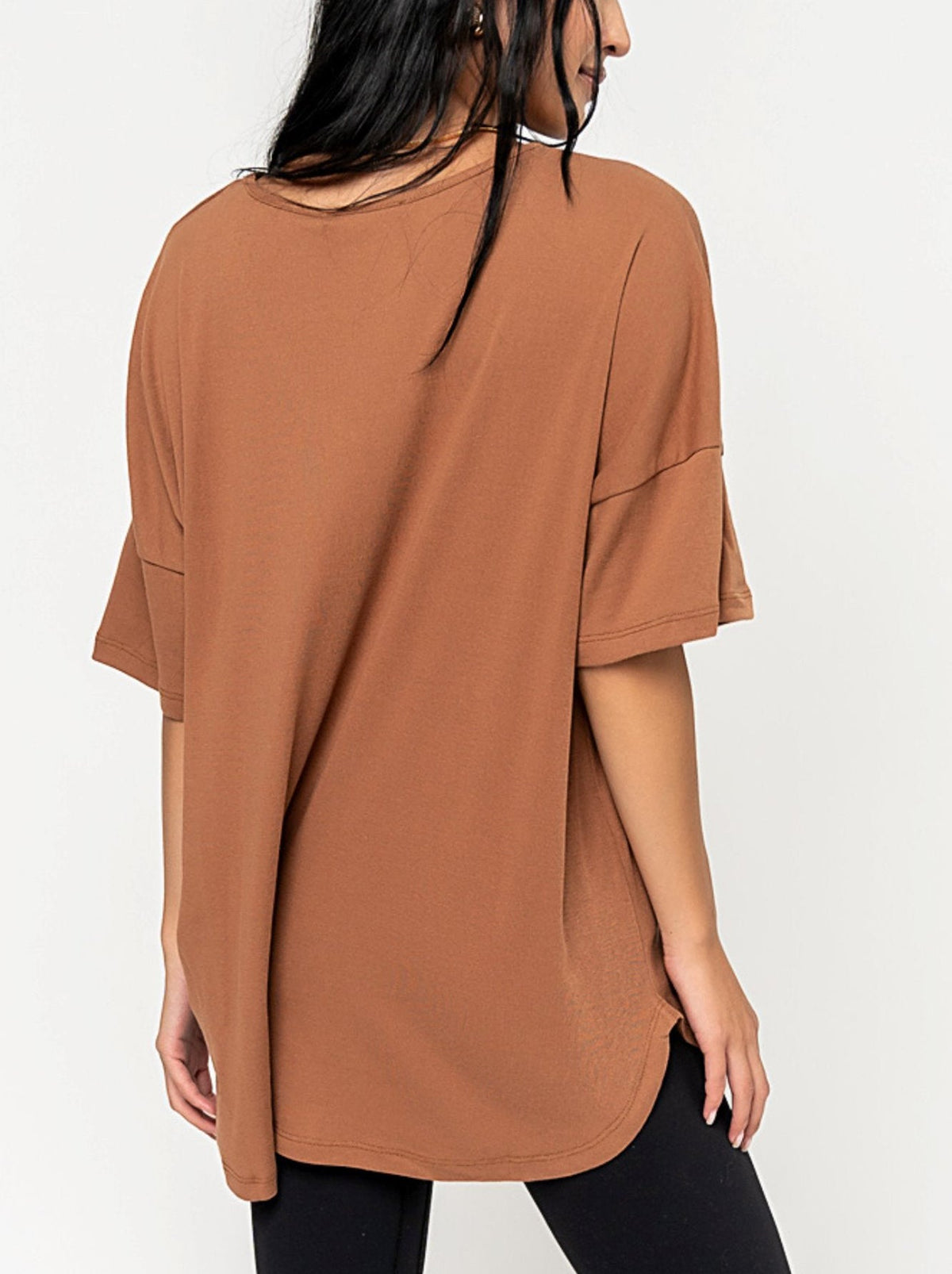 Women's Oversized V-Neck Pocket Tee