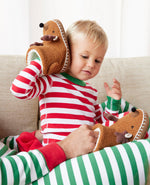 Red & Green Stripe Family Pajamas 2-piece Set