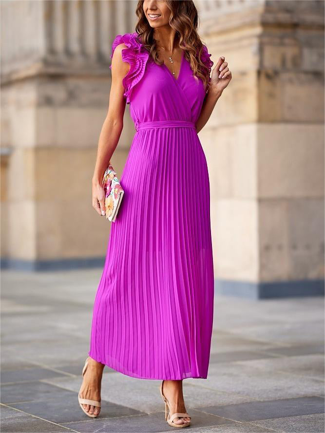 Women's Pleated Maxi Dress