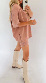 New Women's Summer Washed Set