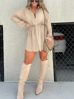 Women's Satin Covered Nights Romper Dress Set