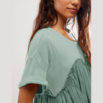 Women's Summer Pleated Babydoll Dress with Pockets