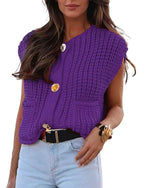 Women's Crochet Knit Sweater Vest