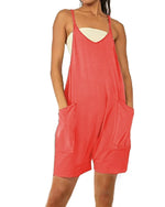 Summer Short Jumpsuit with Pockets