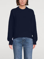 Women's Crew Neck Ribbed Sweater