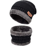 Winter Knitted Beanie Hat Scarf Set