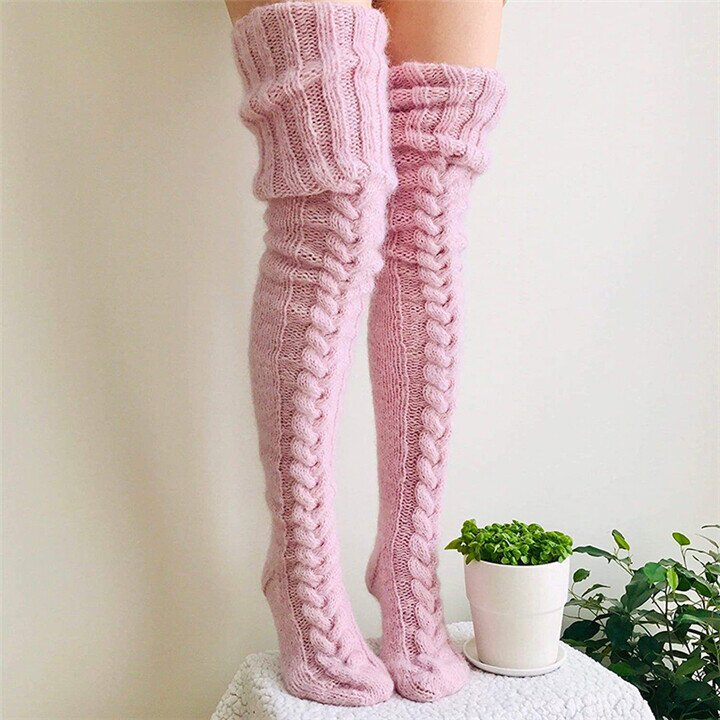 2024 Warm Over Knee Extra Long Knitted Socks