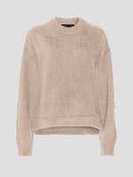 Women's Crew Neck Ribbed Sweater