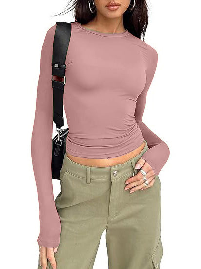 Women's Crewneck Double Lined Basic Tees (Buy 3 Free Shipping)