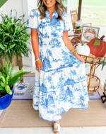 Women's Charming Toile Maxi Dress