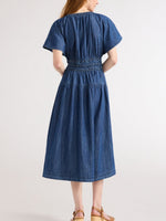 Women's Lightweight Denim Midi Dress